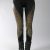 Cotton lycra leggings designed with fake leather and golden fabric