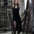 Black long asymmetric dress for any occasion, Loose dress made from soft cotton lycra that beautifully falls on your body.